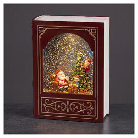 Libro luminoso LED luce calda effetto glitter 25x15x10 cm uso interno