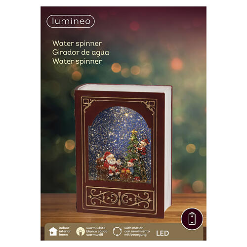 Libro luminoso LED luce calda effetto glitter 25x15x10 cm uso interno 4