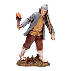 Man with torch 10cm '700 style, Moranduzzo Nativity Scene 