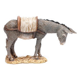 Burro 15x4x10 cm resina para Presépio Moranduzzo com figuras de altura média 15 cm