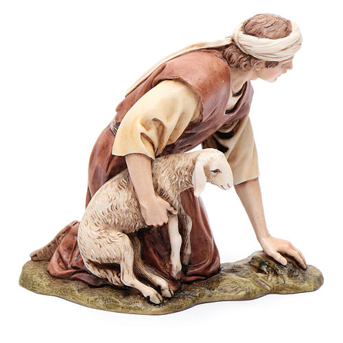 Kneeling man with lamb 15cm, Moranduzzo Nativity Scene 2