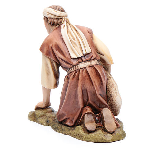 Kneeling man with lamb 15cm, Moranduzzo Nativity Scene 3