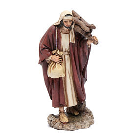 Kneeling man with wood 15cm, Moranduzzo Nativity Scene