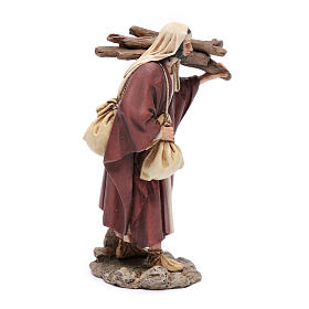 Kneeling man with wood 15cm, Moranduzzo Nativity Scene