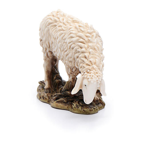 Weidendes Schaf aus Kunstharz für 15 cm Krippe von Moranduzzo 2
