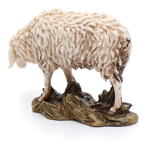 Weidendes Schaf aus Kunstharz für 15 cm Krippe von Moranduzzo 3
