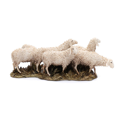 Troupeau 6 moutons 15 cm résine Moranduzzo 1