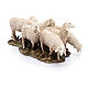 Gregge 6 pecore 15 cm resina Moranduzzo s2
