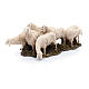 Rebanho 6 ovelhas 20x10x8,5 cm resina para Presépio Moranduzzo com figuras de altura média 15 cm s3