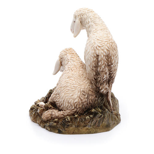 Schafe aus Kunstharz Set zu 2 Figuren für 20 cm Krippe von Moranduzzo 4