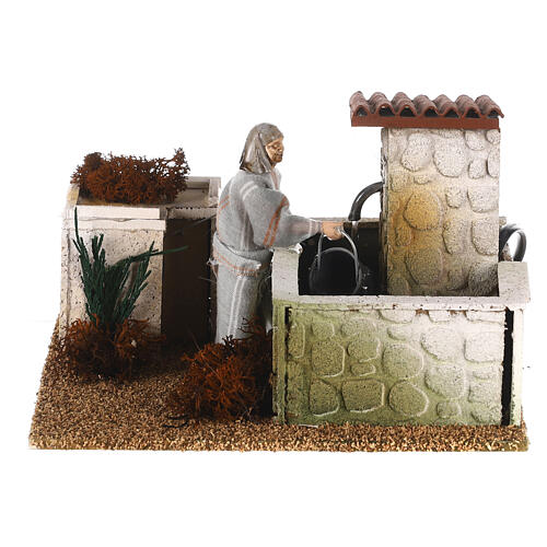 Woman at the spring with movement for nativity scene 1