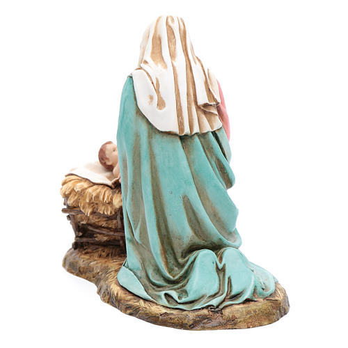 Virgin Mary and Baby Jesus in cradle statues 20 cm Moranduzzo 3