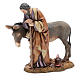 Hl. Josef mit Esel 20cm Harz Moranduzzo s4