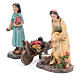 Nativity scene statues florists with cart in resin 20 cm 3 pieces set s2