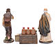 Nativity scene statues flour sellers with counter 20 cm 3 pieces set s3
