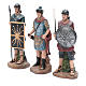 Soldados romanos de resina para belén 20 cm set 3 piezas s2