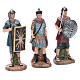 Soldados romanos de resina para belén 20 cm set 3 piezas s3