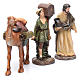 Nativity scene shepherds and camel in resin 20 cm 3 pieces set s3
