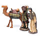 Pastores e camelo resina conjunto 3 peças para presépio 20 cm s2