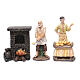 Nativity scene bakers and oven 20 cm 3 pieces set s5
