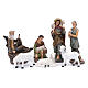 Nativity scene statues shepherds with sheep for 20 cm nativity scene in resin 10 cm 7 pieces s1