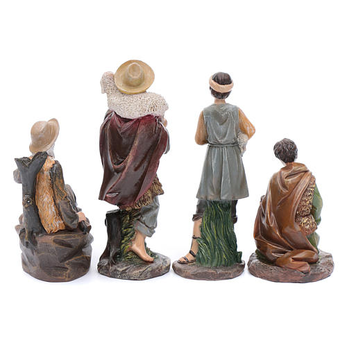 Nativity scene statues shepherds with sheep for 20 cm nativity scene in resin 10 cm 7 pieces 5