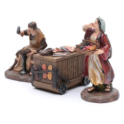Nativity scene characters shoemakers with counter resin 20 cm set of 3 pieces 2