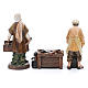Nativity scene characters carpenters with counter resin 20 cm set of 3 pieces s4
