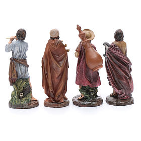 Nativity scene statues bagpipe players 4 pieces set suitable for 10 cm nativity scene
