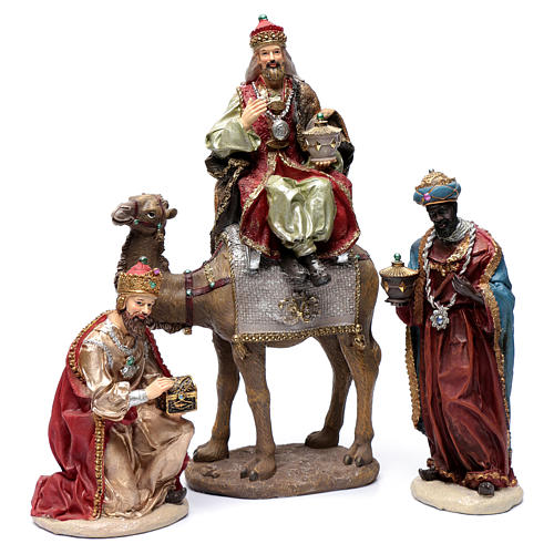 Heilige Könige mit Kamel 30cm Harz 1