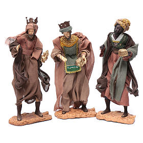 Nativity scene statue The Three Wise Men with camel sitting 38 cm gauze and resin