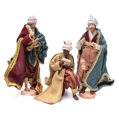Nativity scene statues Three Wise Men 3 pieces 30 cm fabric | online ...