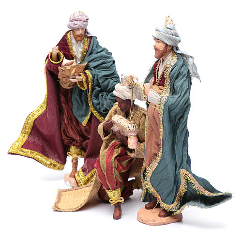Nativity scene statues Three Wise Men 3 pieces 30 cm fabric 2
