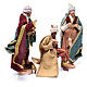 Nativity scene statues Three Wise Men 3 pieces 30 cm fabric s3