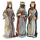 Nativity scene statues Three Wise Men 85 cm in resin and gauze country style s1