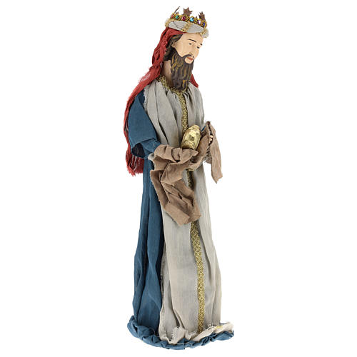 Nativity scene statues Three Wise Men 85 cm in resin and gauze country style 4