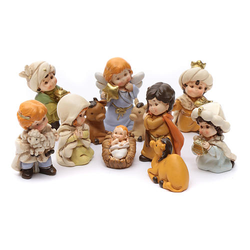 Nativity scene characters 12 pieces in resin 7 cm 1