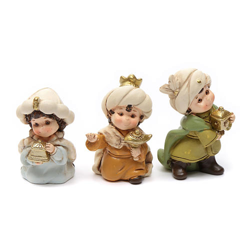 Nativity scene characters 12 pieces in resin 7 cm 3