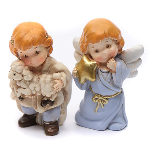 Nativity scene characters 12 pieces in resin 7 cm 4