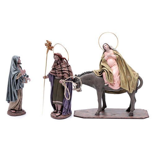 Nativity scene statues Mary and Joseph looking for lodging 18 cm 1