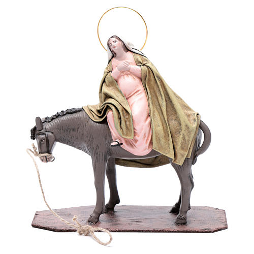 Nativity scene statues Mary and Joseph looking for lodging 18 cm 5