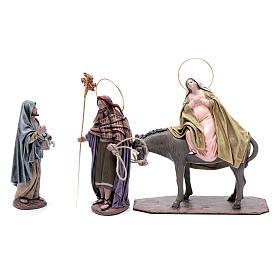 Nativity scene statues Mary and Joseph looking for lodging 18 cm