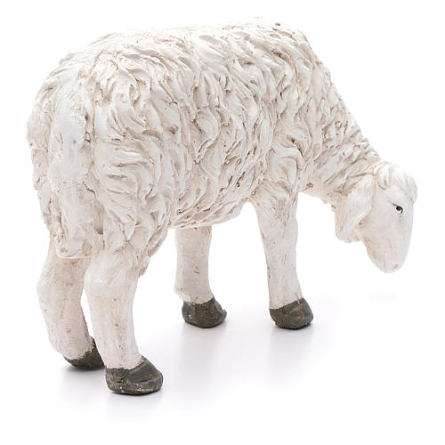 Estatua oveja que se alimenta Martino Landi para belén 50 cm 4