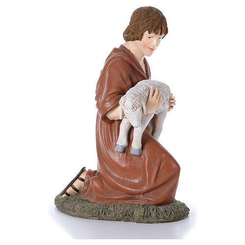 Nativity scene statue shepherd kneeling Martino Landi 120 cm 4