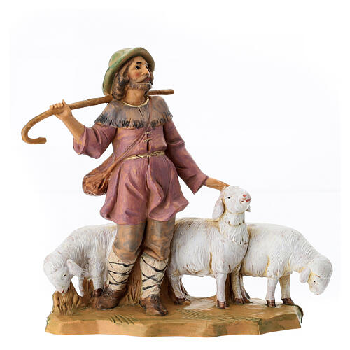 Berger avec troupeau 12 cm Fontanini 1