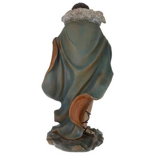 Good Shepherd in resin for 60 cm nativity scene 5