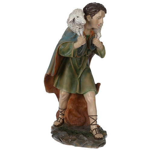 Resin good Shepherd for 60 cm nativity scene 4