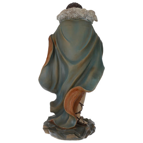 Resin good Shepherd for 60 cm nativity scene 5