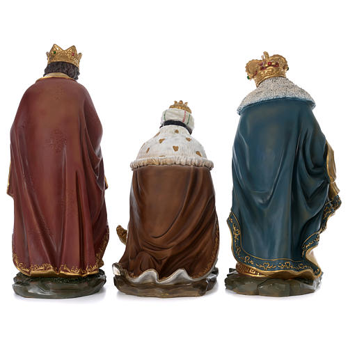 Três Reis Magos resina presépio 60 cm 6