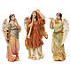 Angels in resin with instruments (3 pieces) for Nativity Scene 13 cm s1